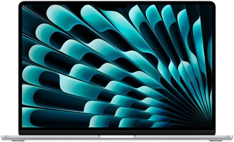 Apple MacBook Air 15" (M2, 8C CPU/10C GPU, 2023), 16 ГБ, 256 ГБ SSD, серебристый