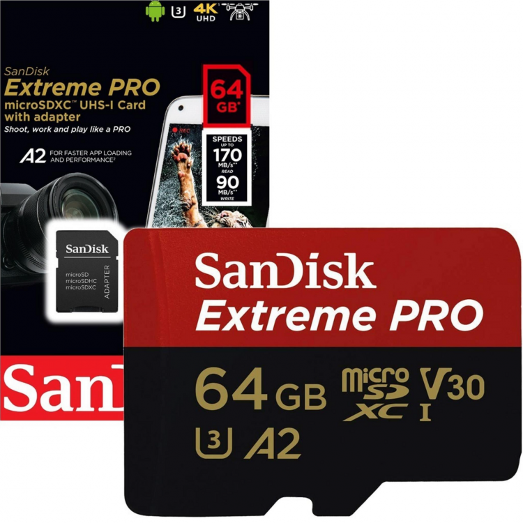 Карта памяти SanDisk Extreme Pro 64 GB
