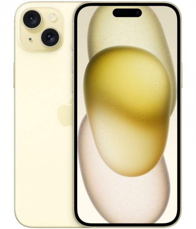 Apple iPhone 15 dual-SIM 128 ГБ, желтый