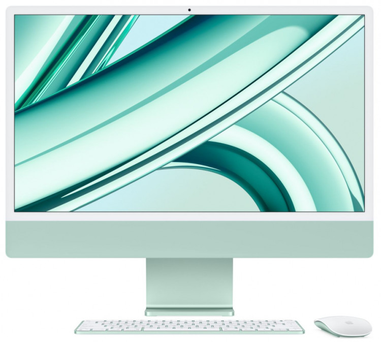 Apple iMac 24" Retina 4,5K, M3 зеленый 256 ГБ (8C CPU, 8C GPU, 2023), 8 ГБ, SSD