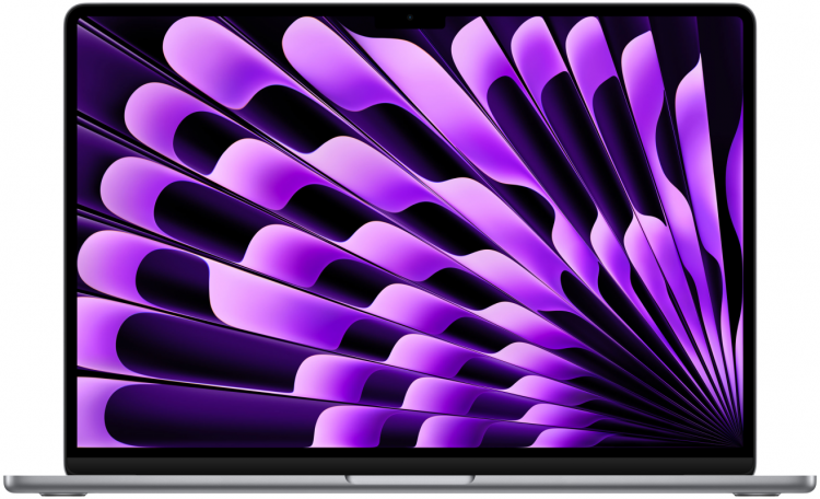 Apple MacBook Air 15" серый космос (M2, 8C CPU/10C GPU, 2023), 8 ГБ, 512 ГБ SSD