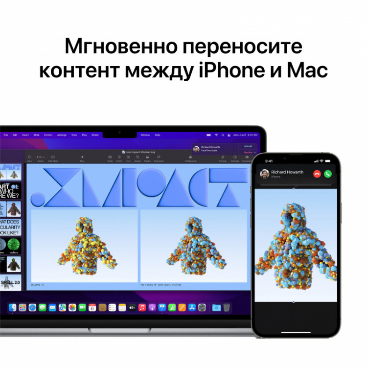 Ноутбук Apple MacBook Air 13" (M2, 8C CPU/8C GPU, 2022), 8 ГБ, 256 ГБ SSD, «серый космос»