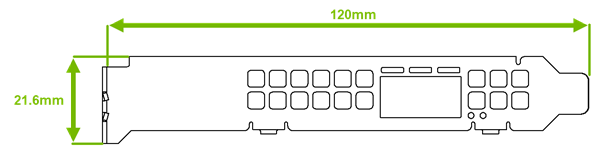 NVIDIA ConnectX-6 VPI MCX653105A-HDAT — ConnectX-6: схема однопортовой платы PCIe x16 / высокой планки из руководства производителя