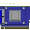 NVIDIA ConnectX-6 VPI MCX653106A-HDAT — ConnectX-6: схема двухпортовой платы PCIe x16 / высокой планки из руководства производителя