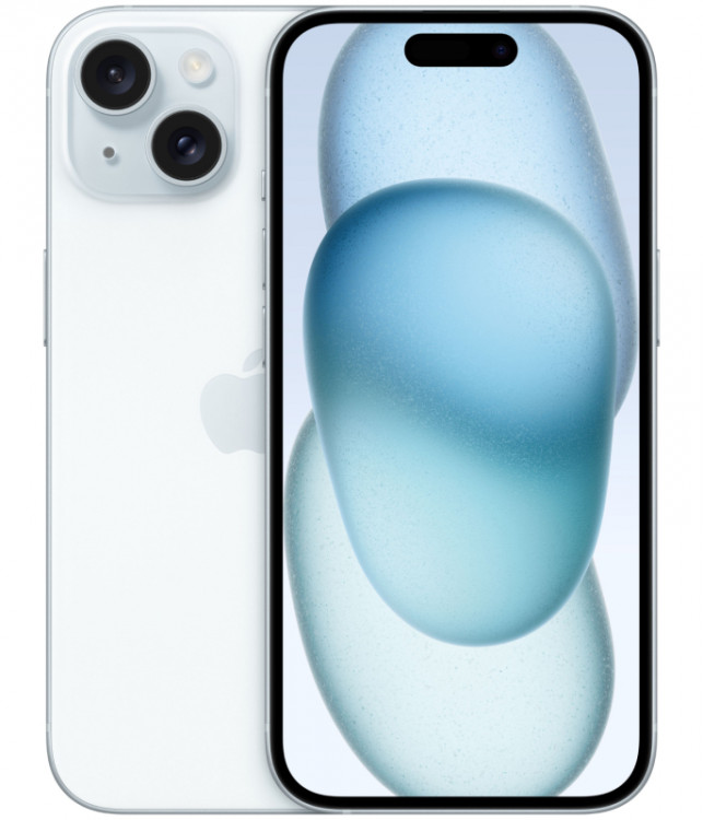 Телефон Apple iPhone 15 SIM 128 ГБ, синий