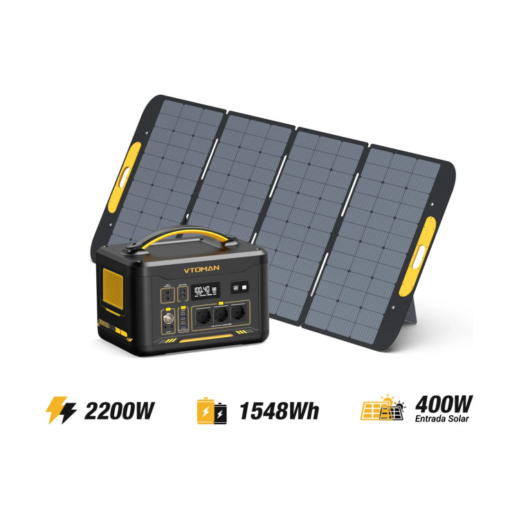VTOMAN Jump 2200 + Solar Panel 400W, точная комплектация