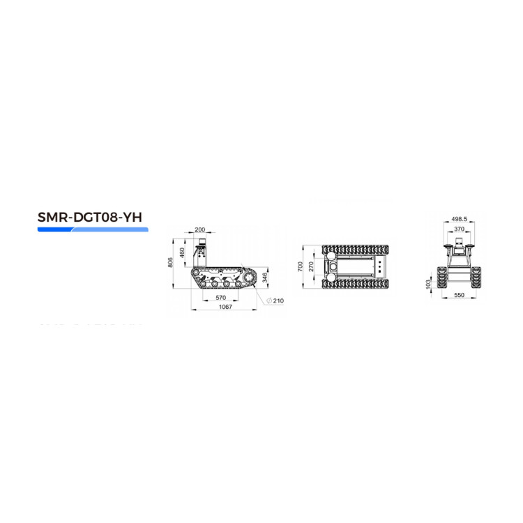 SEER SMR-DGT08-YH — готовая SLAM-платформа 80 кг, официальный чертёж и характеристики 1
