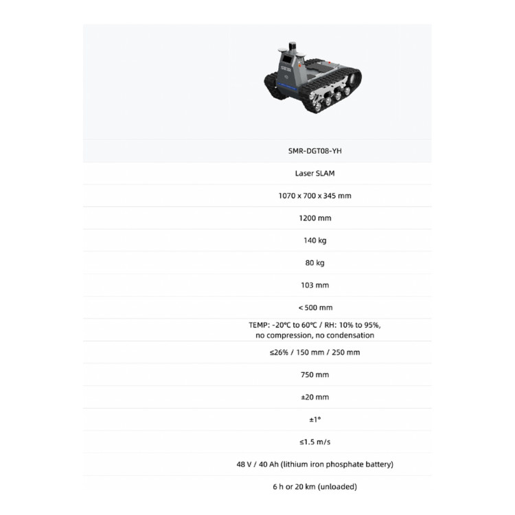 SEER SMR-DGT08-YH — готовая SLAM-платформа 80 кг, официальный чертёж и характеристики 2
