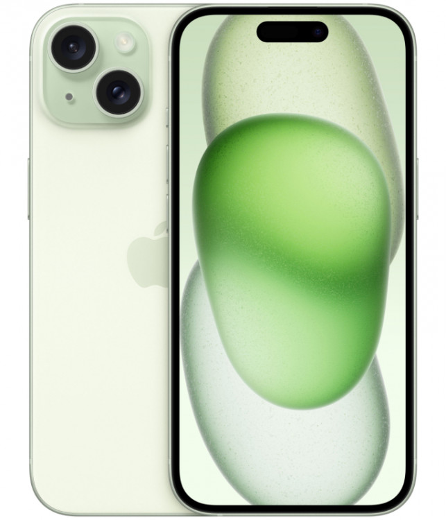Телефон Apple iPhone 15 SIM 512 ГБ, зеленый