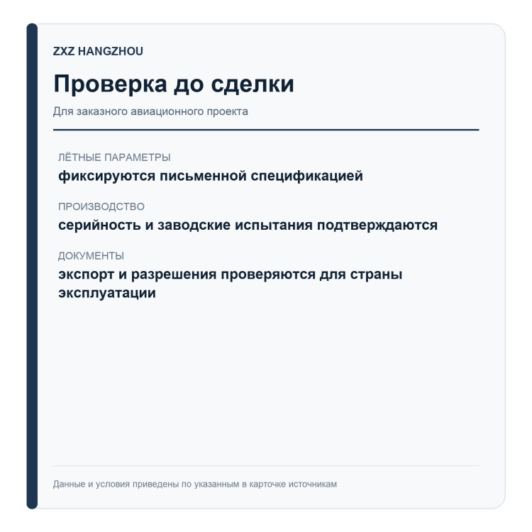 ZXZ Hangzhou eVTOL — OEM/ODM — проверка до сделки