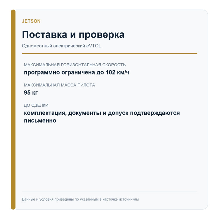 Jetson ONE — Standard — поставка и проверка