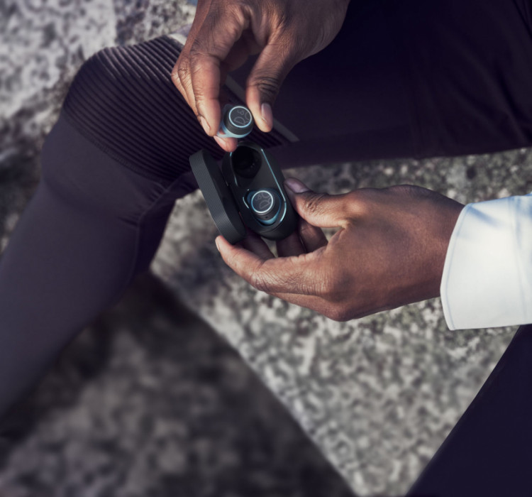 Беспроводные наушники Bang & Olufsen Beoplay E8 Sport, черный+голубой