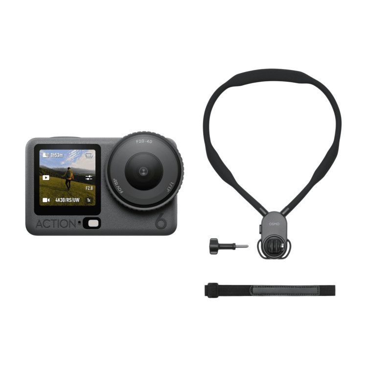 DJI Osmo Action 6 Neck Mount Shooting Combo, крупный план