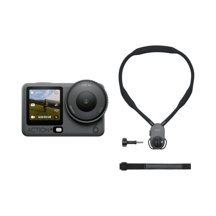 DJI Osmo Action 6 Neck Mount Shooting Combo, комплект поставки