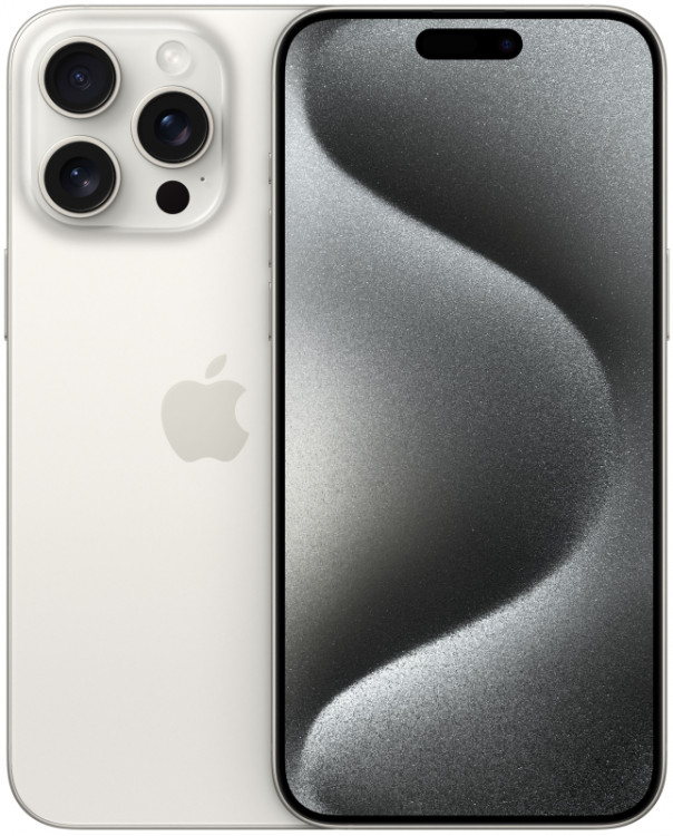 Телефон Apple iPhone 15 Pro dual-SIM 1 ТБ, «титановый белый»