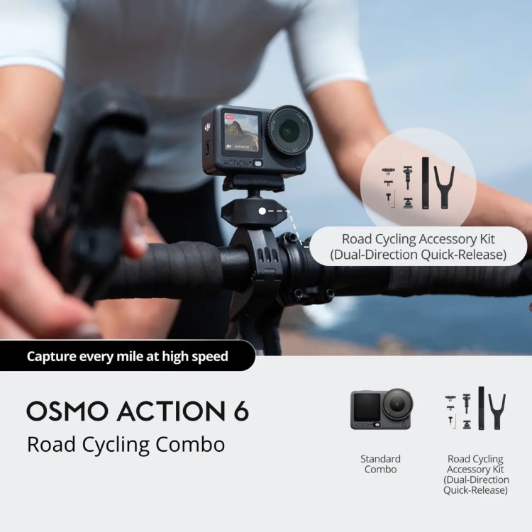 DJI Osmo Action 6 Road Cycling Combo, крупный план