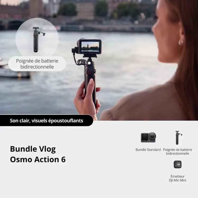 DJI Osmo Action 6 Vlog Combo, крупный план