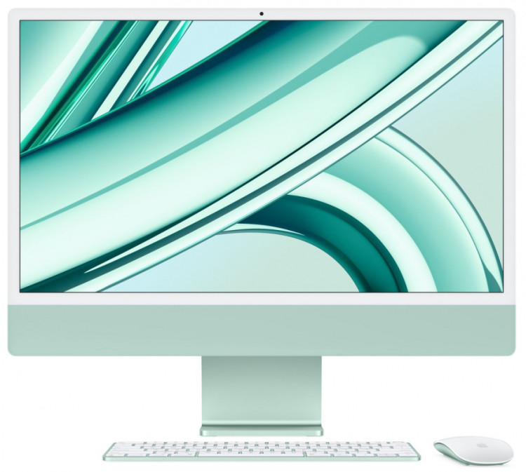 Компьютер Apple iMac 24" Retina 4,5K, M3 зеленый 256 ГБ (8C CPU, 8C GPU, 2023), 8 ГБ, SSD