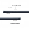 Ноутбук Apple MacBook Air 15" (M2, 8C CPU/10C GPU, 2023), 8 ГБ, 512 ГБ SSD, «полуночный черный»