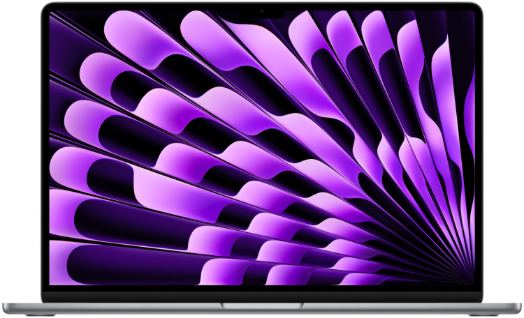 Ноутбук Apple MacBook Air 15" серый космос (M2, 8C CPU/10C GPU, 2023), 8 ГБ, 512 ГБ SSD