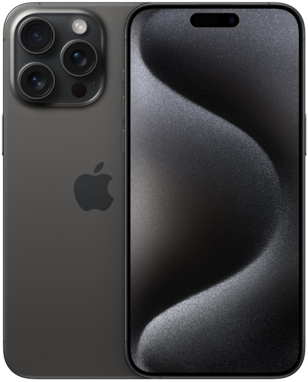 Телефон Apple iPhone 15 Pro Max dual-SIM 1 ТБ, «титановый черный»