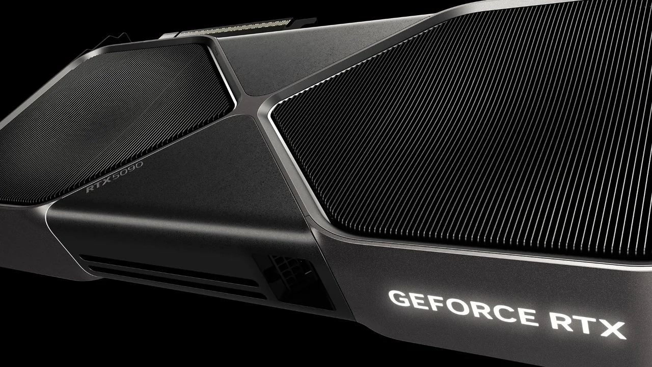 Видеокарта NVIDIA GeForce RTX 5090 Founders Edition крупным планом